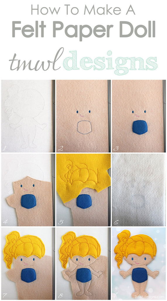 How To Make A Felt Paper Doll - Iris