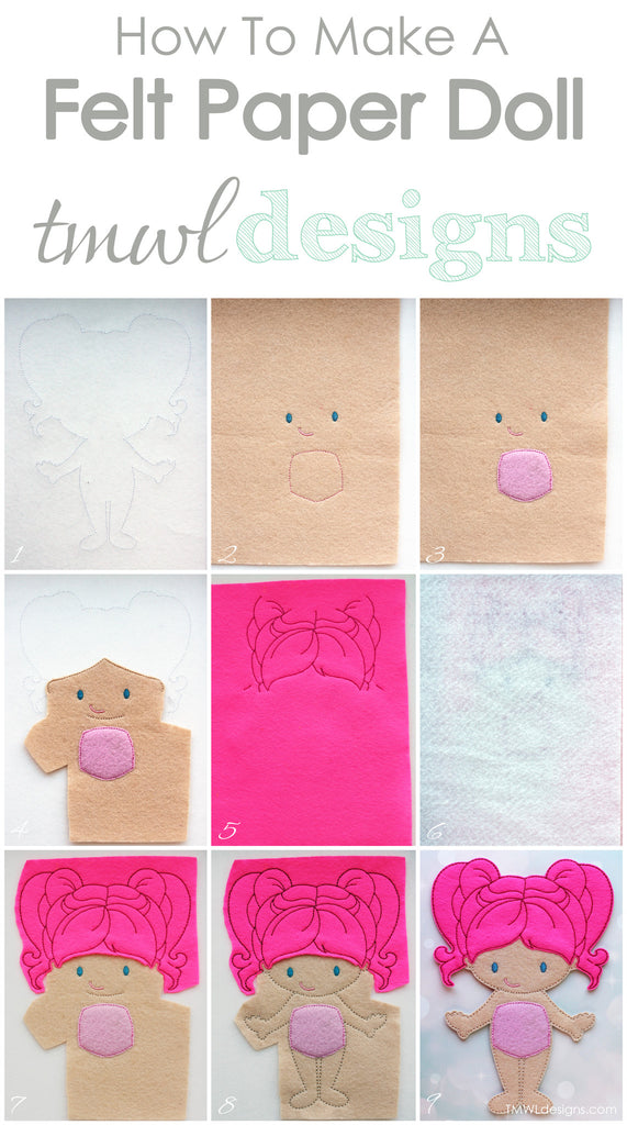 How To Make A Felt Paper Doll - Peony