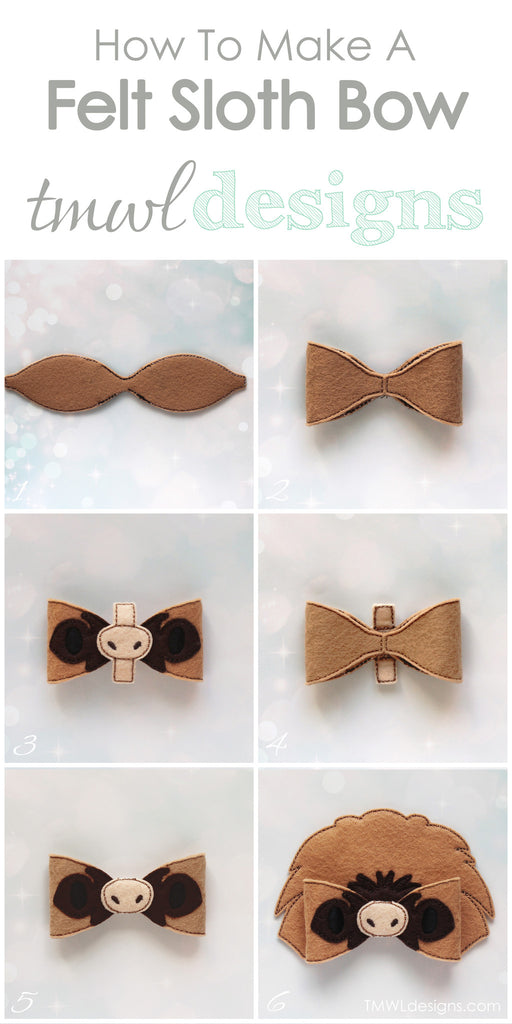 How To Make A Sloth Felt Bow