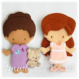 Ebony Wig Felt Paper Doll Accessory - Fundraiser