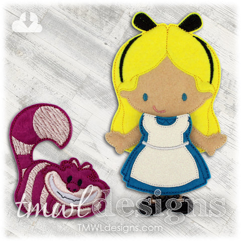 Alice in Wonderland Dress Felt Paper Doll Outfit