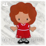 Annie Dress Felt Paper Doll Outfit