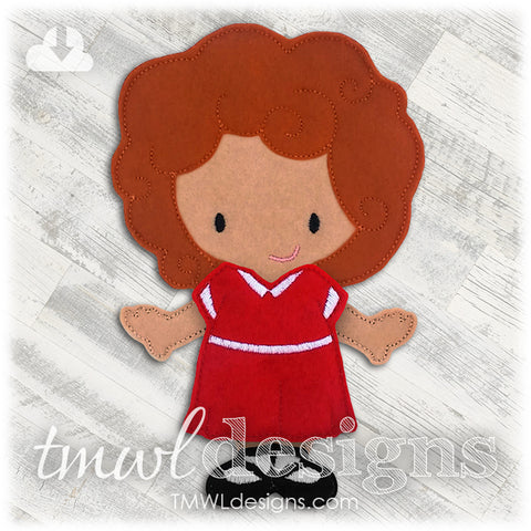 Annie Dress Felt Paper Doll Outfit