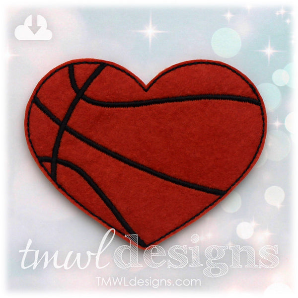 basketball heart clipart