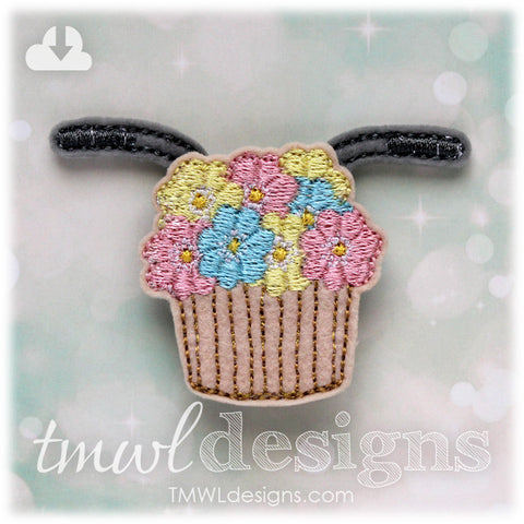 Basket With Flowers Stacking Feltie