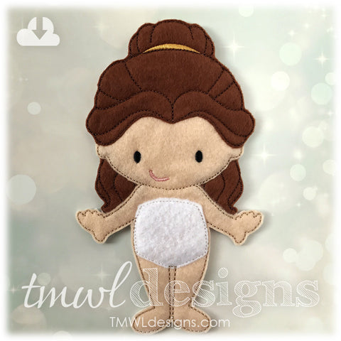 Beauty Felt Paper Doll