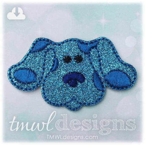 Navy Dog Head OS Feltie