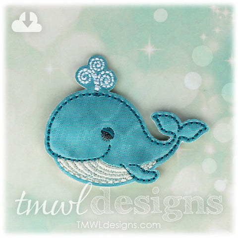 Sleepy Blue Whale Feltie