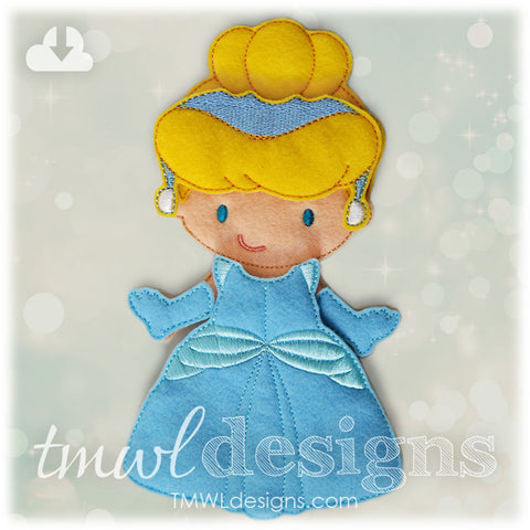 Cinderella Ballgown Dress Felt Paper Doll Outfit