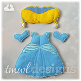 Cinderella Ballgown Dress Felt Paper Doll Outfit