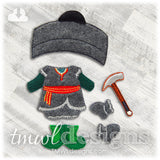 Cold Explorer Felt Paper Doll Outfit