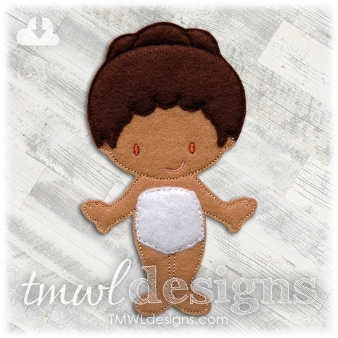 Ebony Felt Paper Doll