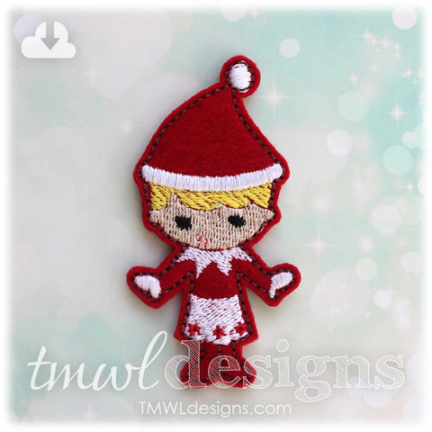 Shelved Scout Christmas Elf Girl Feltie