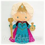 Coronation Dress Felt Paper Doll Outfit