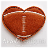 Football Heart Feltie