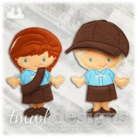 Girl Scouts Felt Paper Doll Outfits