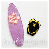 Surfboard Felt Paper Doll Accessories
