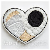 Hockey Heart Feltie