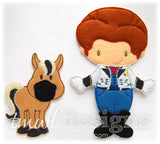 Horse Felt Paper Doll Companion