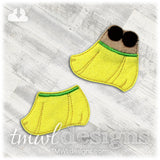 Hula Skirt Felt Paper Doll Outfits