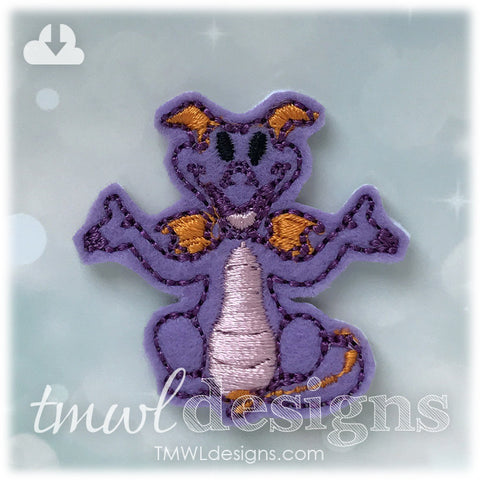 Purple Imagination Dragon Feltie