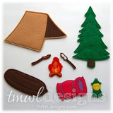 Pine Tree Felt Paper Doll Accessory
