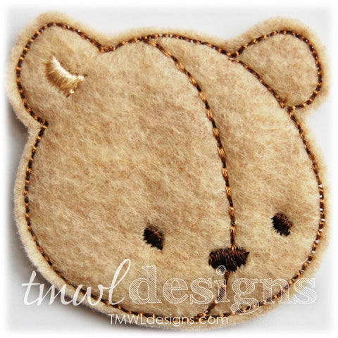 Jamie Teddy Bear Head Feltie