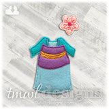 Kimono Dress Felt Paper Doll Outfit