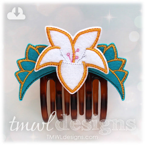 Lotus Flower Hair Clip Comb