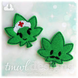 Mustache Hash Leaf Feltie