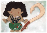 Demigod Maui Husky Felt Paper Doll