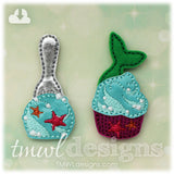 Mermaid Tail Cupcake Feltie