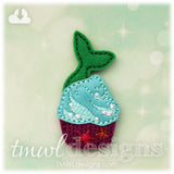 Mermaid Tail Cupcake Feltie