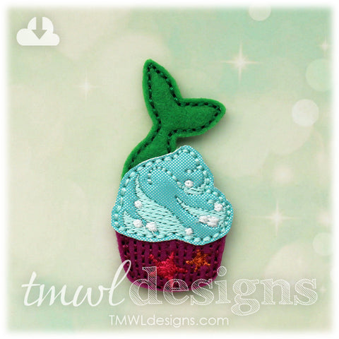 Mermaid Tail Cupcake Feltie