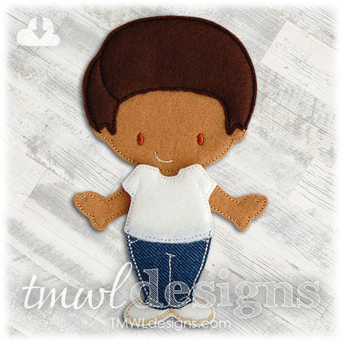 Shirt & Jeans Felt Paper Doll Outfit