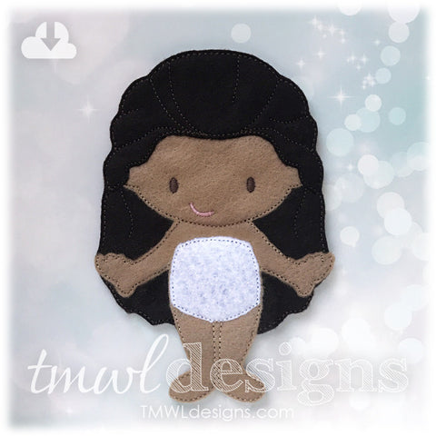 Moananaui the Island Princess Felt Paper Doll