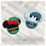 Mrs Mouse Christmas Elf Feltie