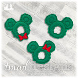 Mrs Mouse Christmas Wreath Feltie