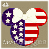 Mrs Patriotic Mouse Appliqué