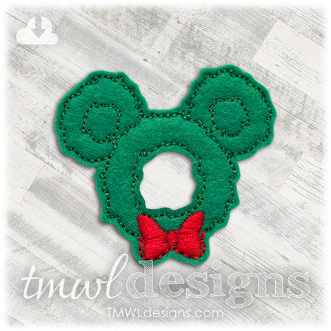 Mr Mouse Christmas Wreath Feltie
