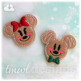Mrs Gingerbread Cookie Mouse Head Feltie