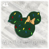 Mrs Mouse Christmas Lights Feltie