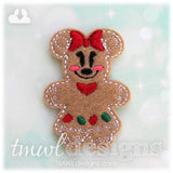 Mrs Gingerbread Cookie Mouse Feltie
