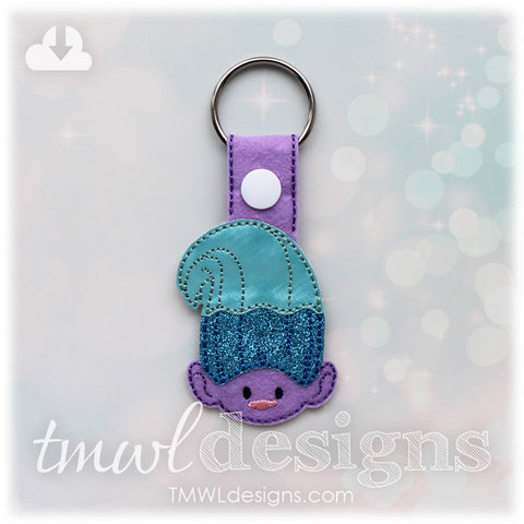 Multicolor Hair Troll Key FOB