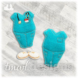 Nurse Scrubs Felt Paper Doll Outfit