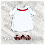 Clara Nutcracker Ballet Dress Felt Paper Doll Outfit
