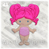 Peony Felt Paper Doll
