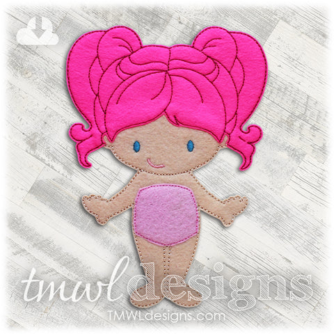 Peony Felt Paper Doll