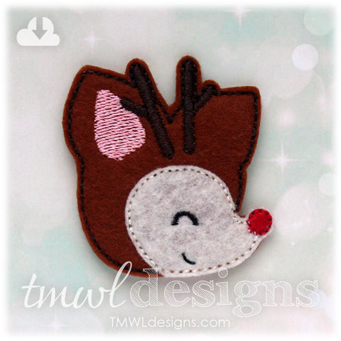 Rudolph Head Profile Feltie