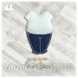 Shirt & Jeans Felt Paper Doll Outfit
